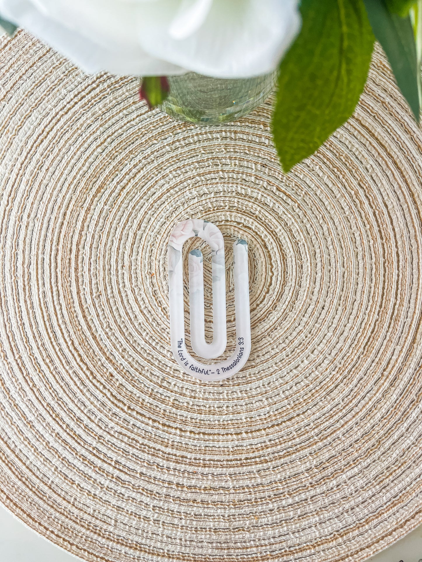 *NEW* Light Florals with Verses-{Set of 6}| Jumbo Paperclips