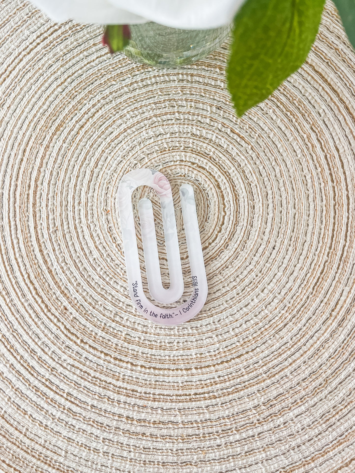 *NEW* Light Florals with Verses-{Set of 6}| Jumbo Paperclips