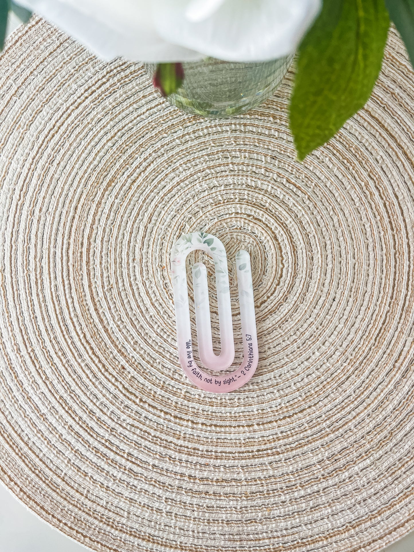 *NEW* Light Florals with Verses-{Set of 6}| Jumbo Paperclips