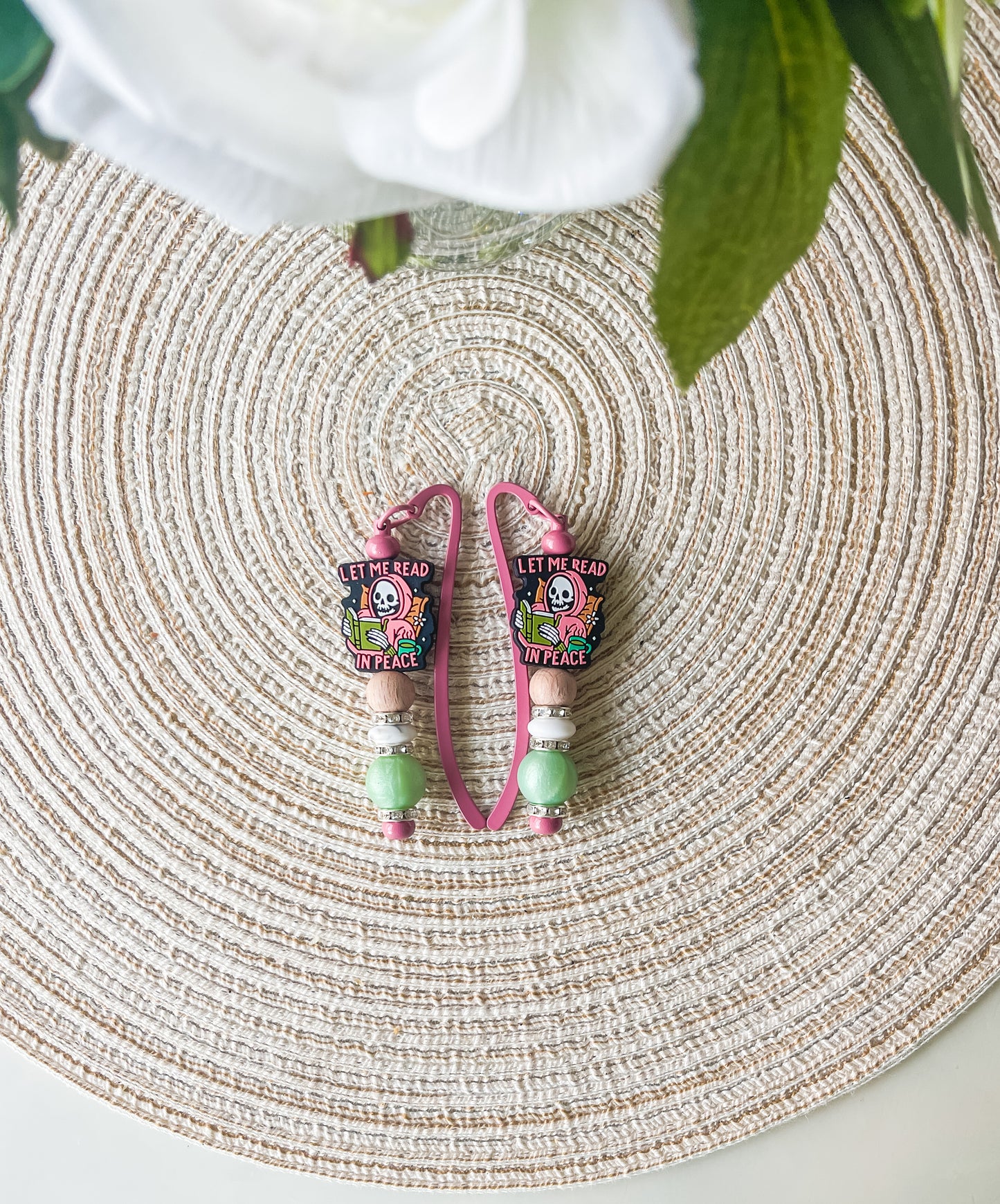 Let Me Read in Peace| Beaded Bookmark