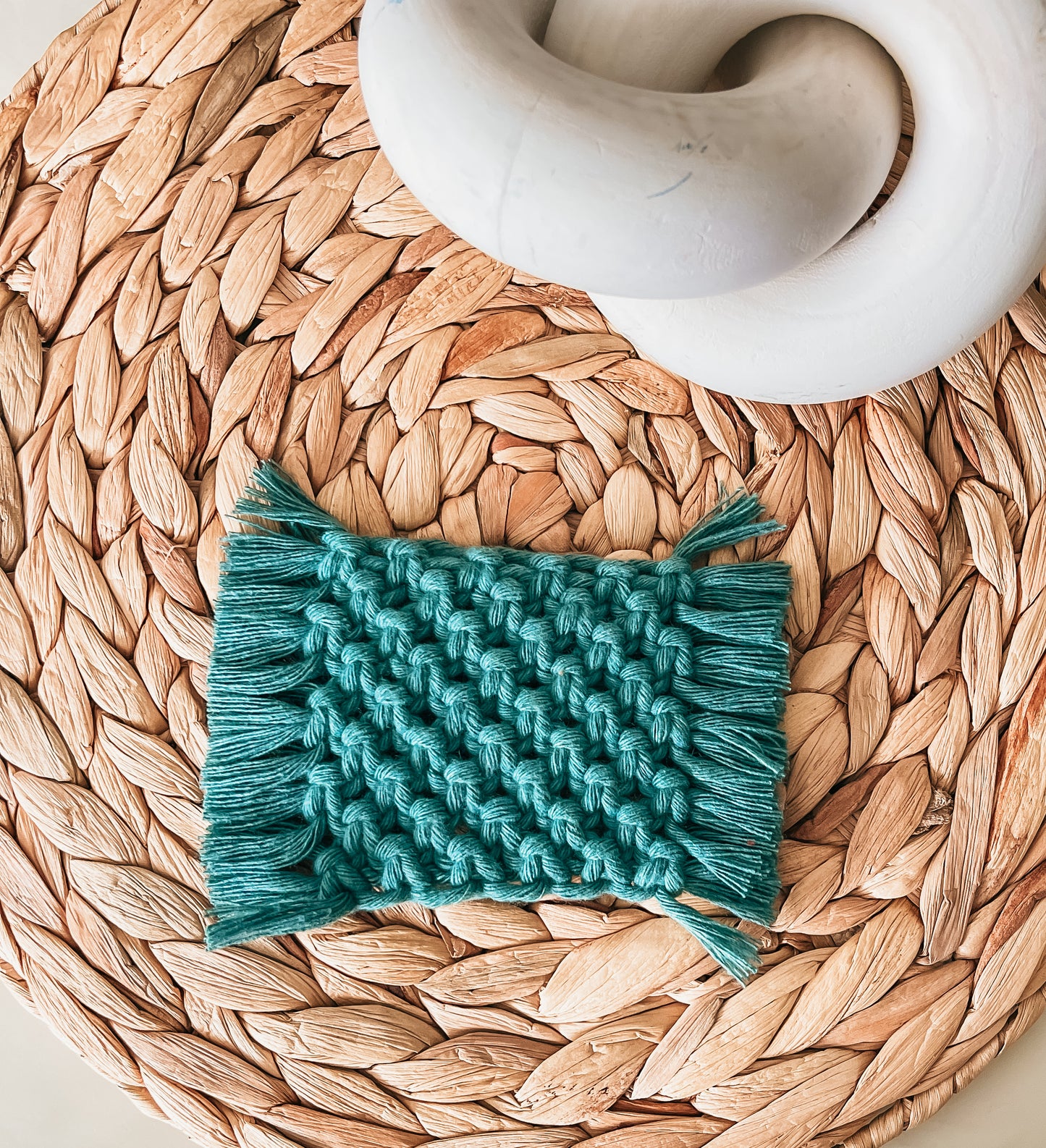 Macrame Square Coasters