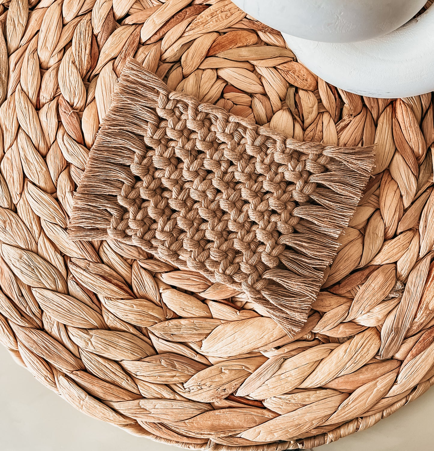 Macrame Square Coasters