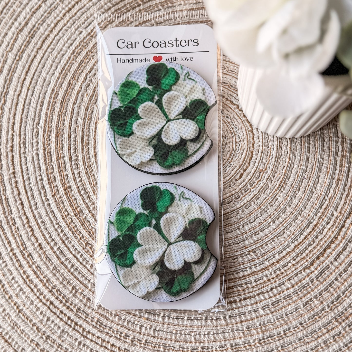 Clovers & Shamrocks| Car Coasters