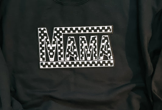 Mama Checkered patch Crewneck