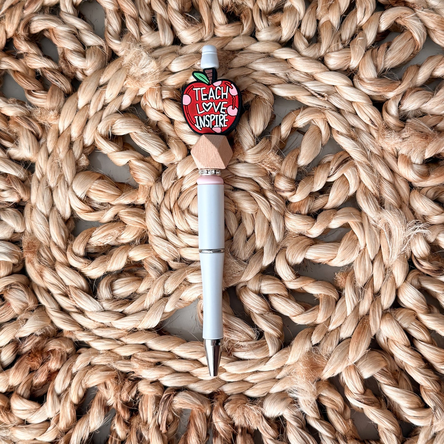 Teach Love Inspire Beaded Pen | Teacher Appreciation Pen