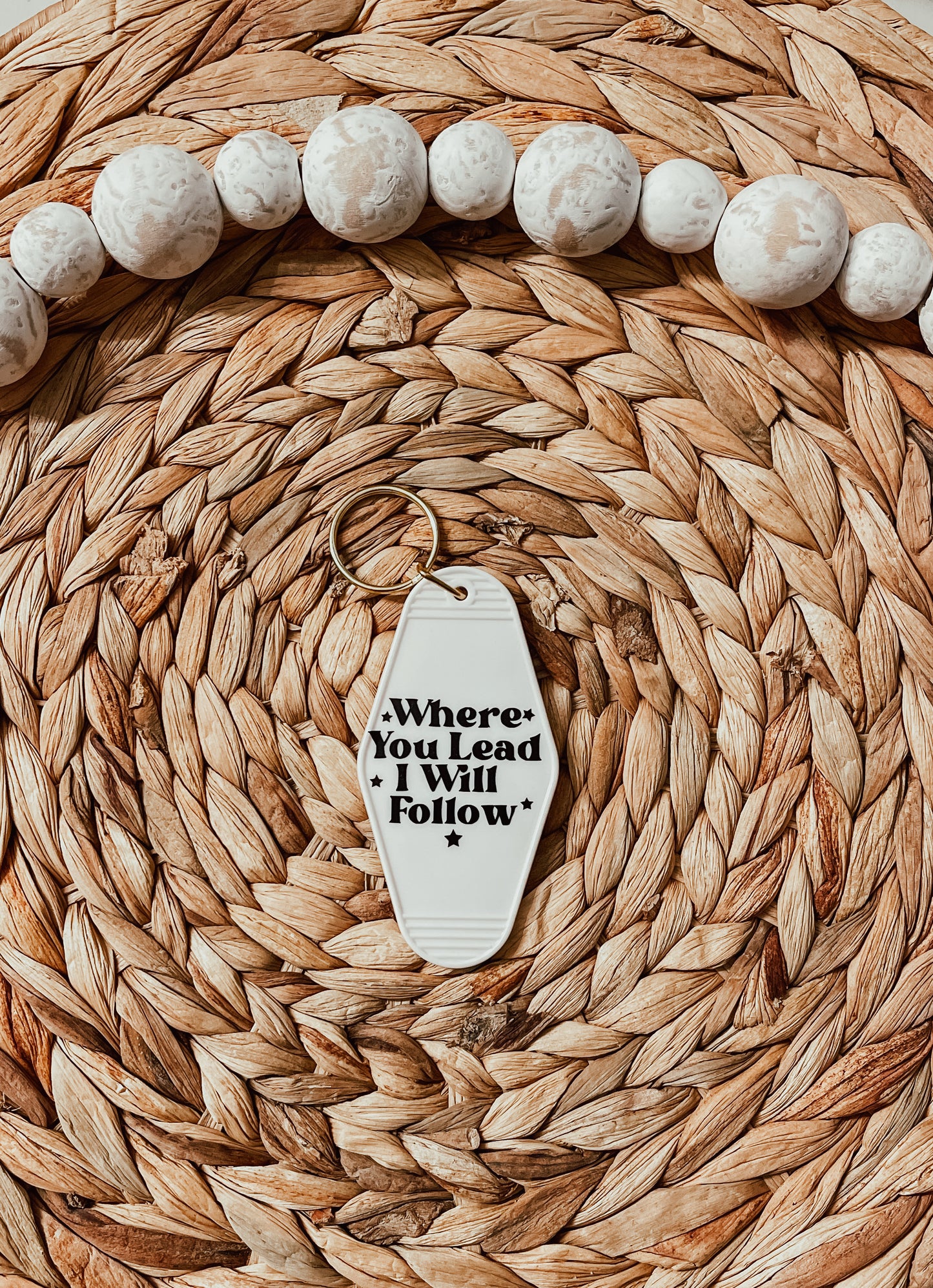 Where you lead Motel Keychain