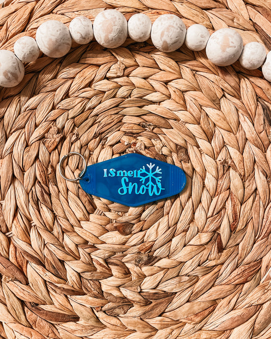 I smell Snow Motel Keychain