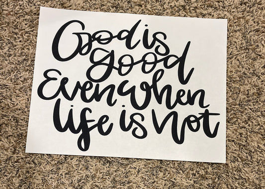 60| God is good even when Life isn’t