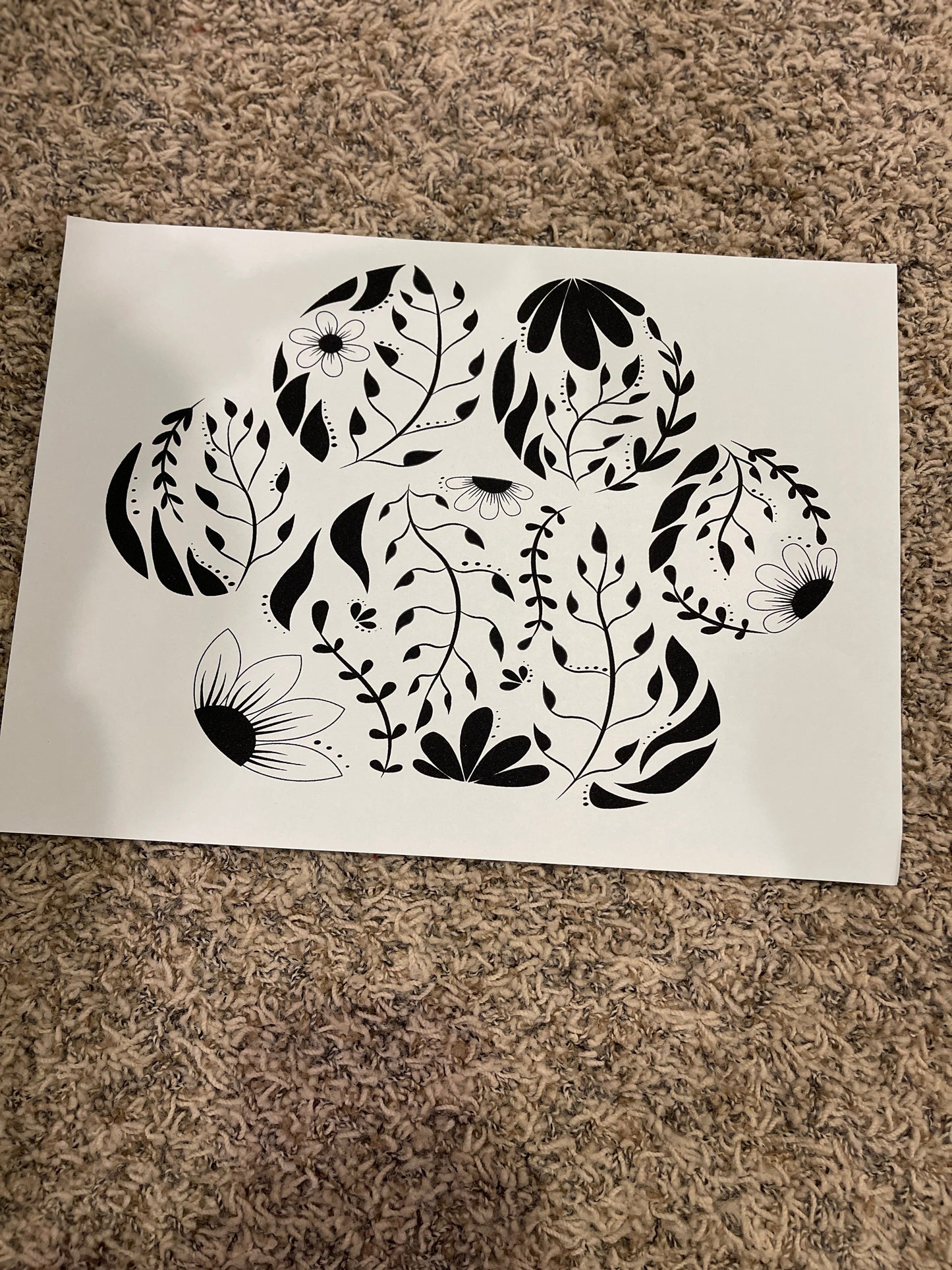 6| Floral Paw Print