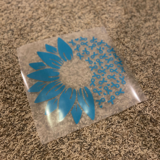 A-3| Teal Ribbon Flower