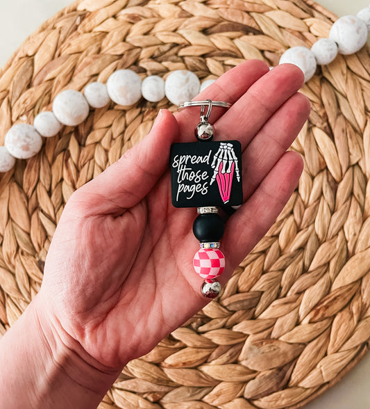 Spread Those Pages Keychain