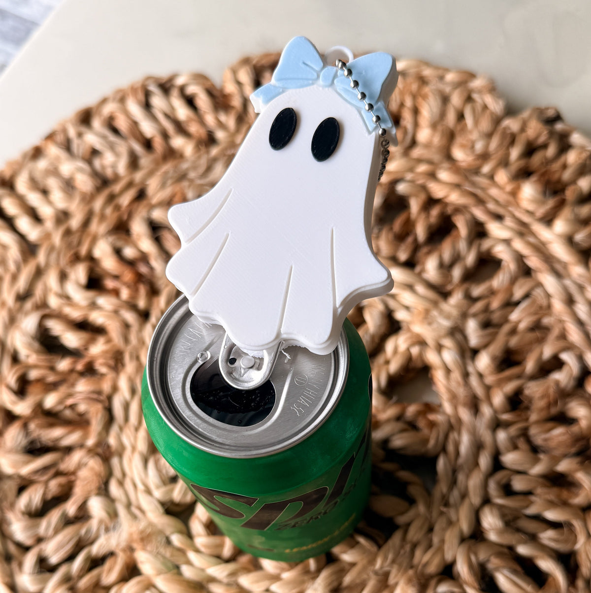 Ghost with Bow | 3D Printed Pop Can Tab Opener