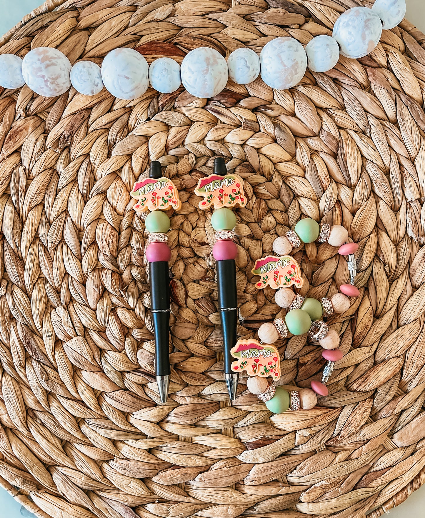 Mama Bear Pen + Cup/bag/luggage Charm | SET or Indiv.