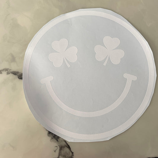 Smiley with Clovers