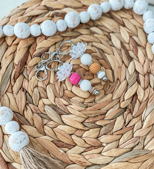 Acrylic Lotus Keychains