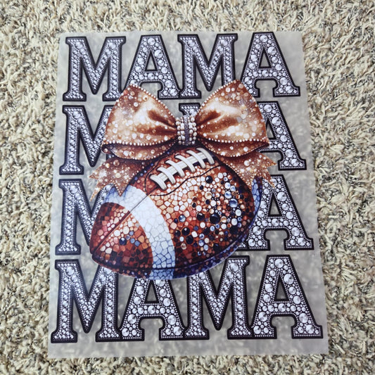 Football MAMA with Bow| Adult Tee