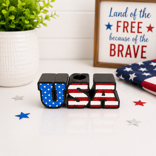 USA Stars & Stripes Straw Topper | 3D Printed Straw Topper
