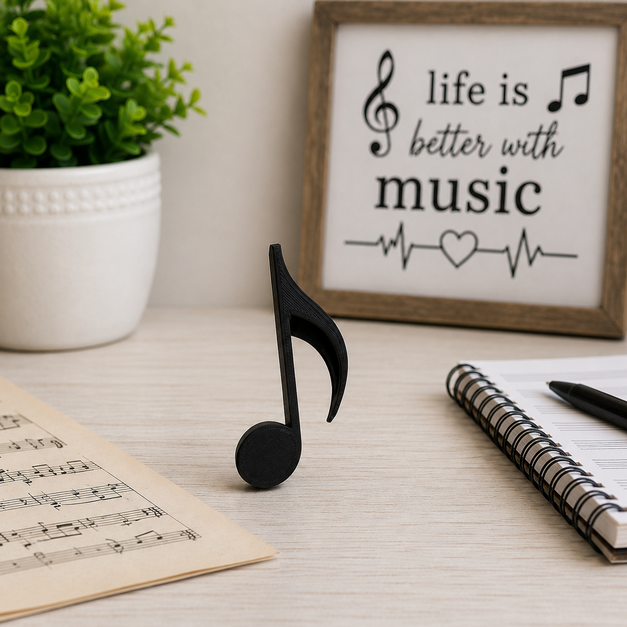 Music Note | 3D Printed Straw Topper