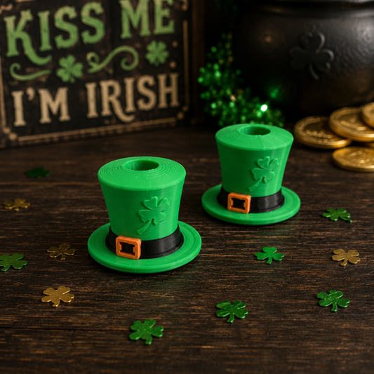 'Lucky Sips'- Leprechaun Hat | 3D Printed Straw Topper