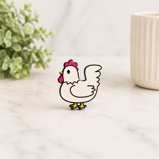 Chicken 3D Straw Topper 🐓