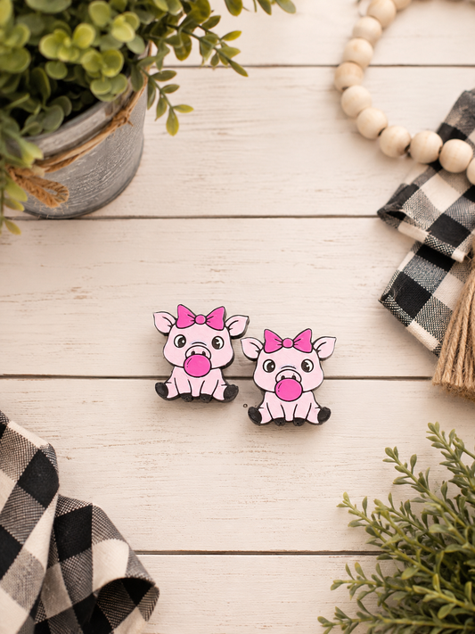 Pig with Bubblegum | 3D Printed Straw Topper