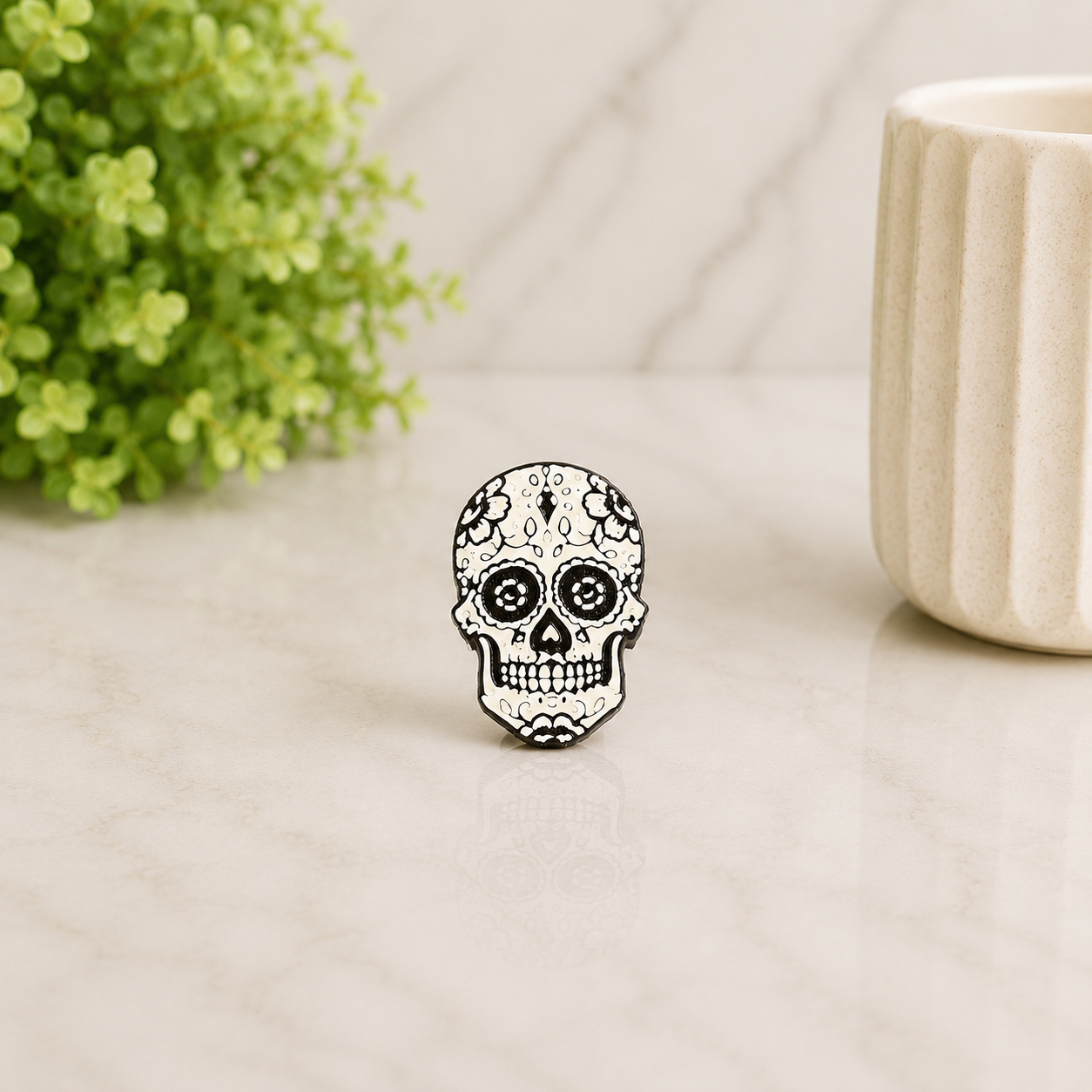 Sugar Skull | 3D Printed Straw Topper