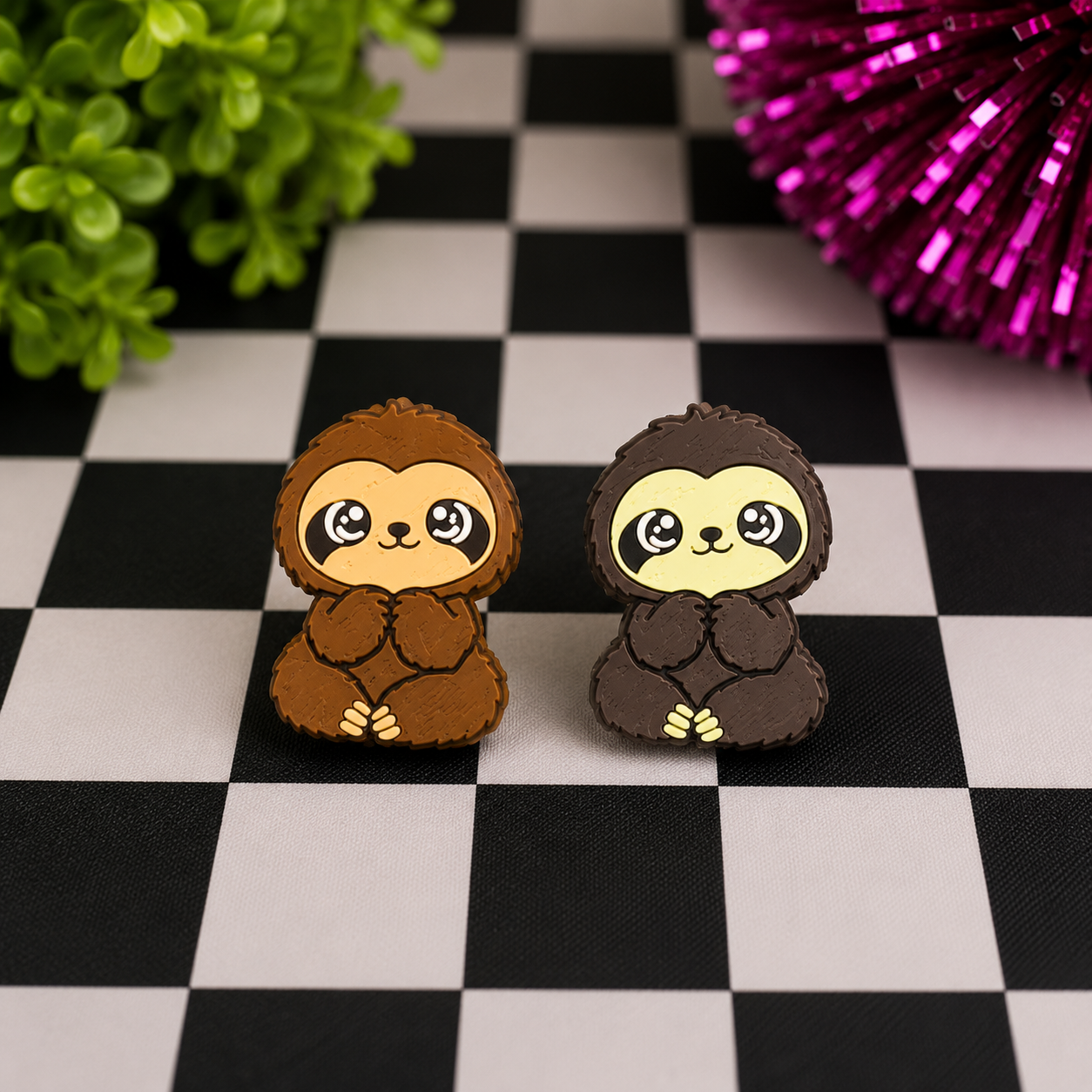 Adorable Sloth | 3D Printed Straw Topper