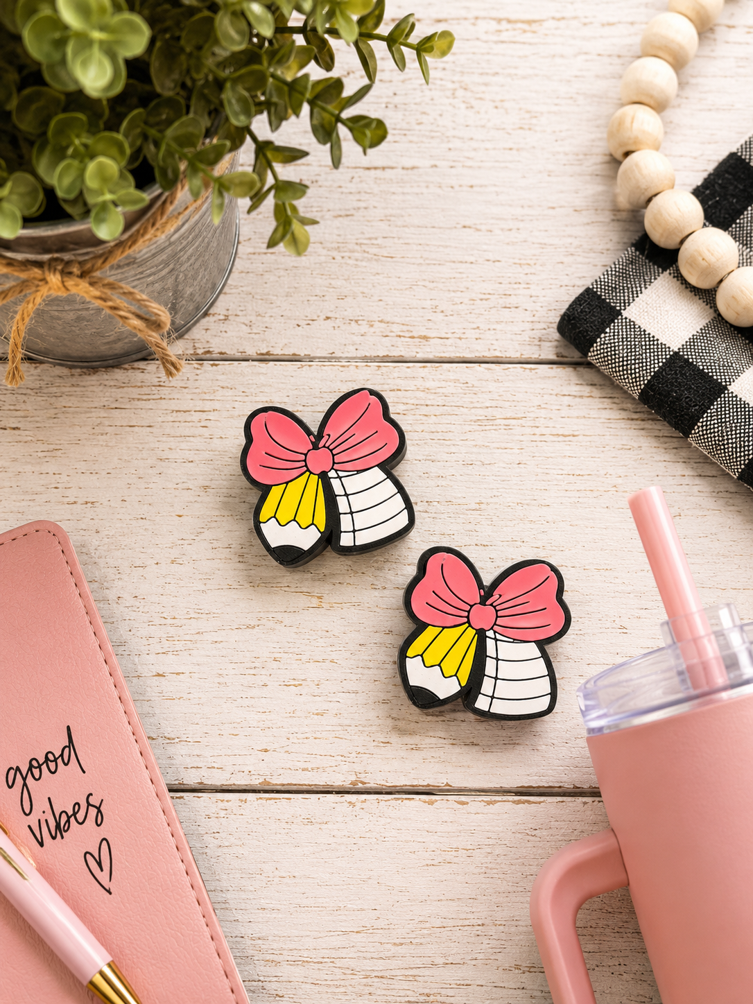 Pencil & Notebook Bow | 3D Printed Straw Topper