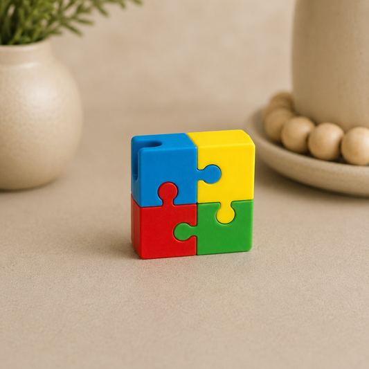 Interlocking Puzzle Cube | 3D Printed Straw Topper