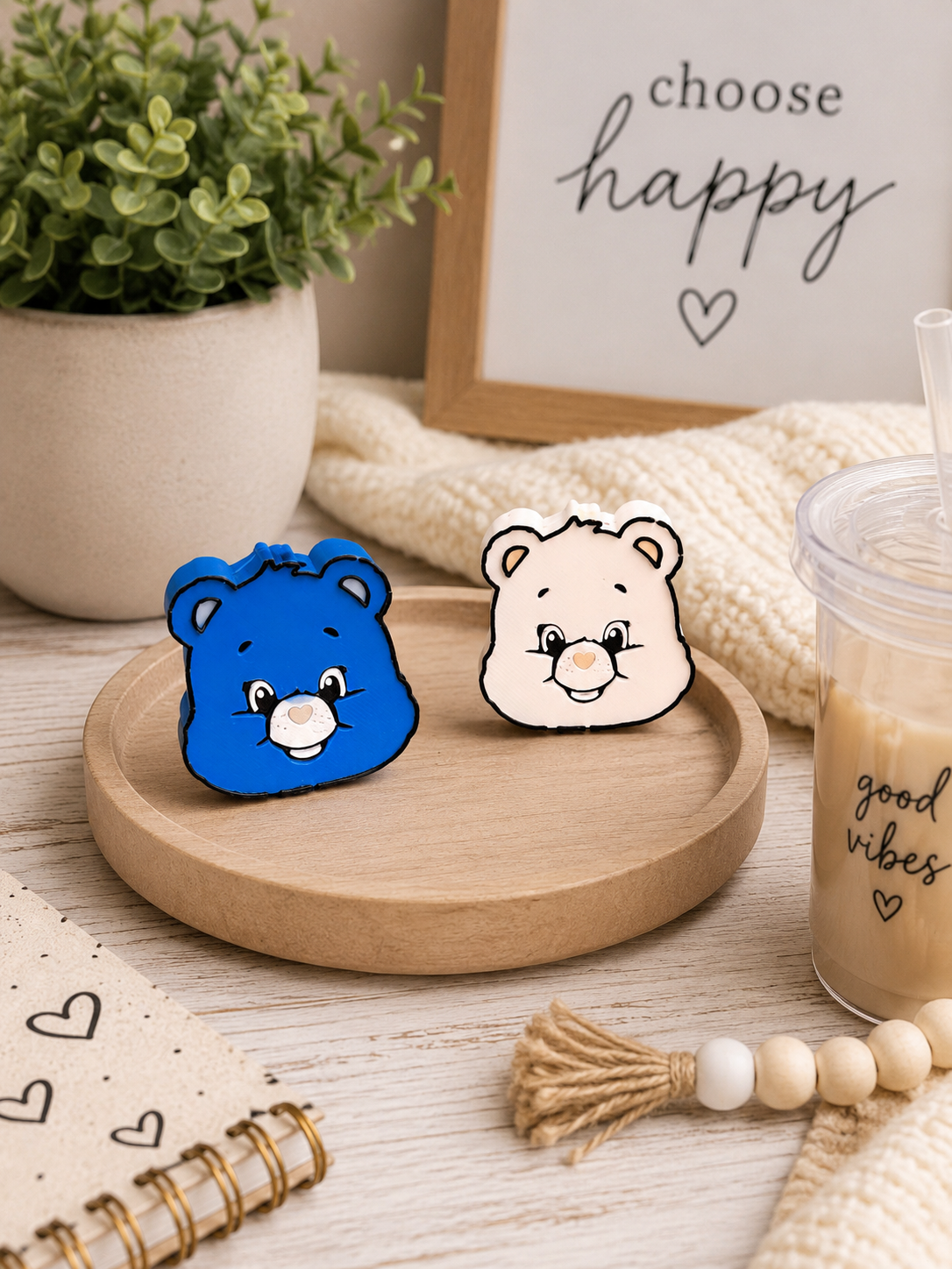 Cute Bears | 3D Printed Straw Topper