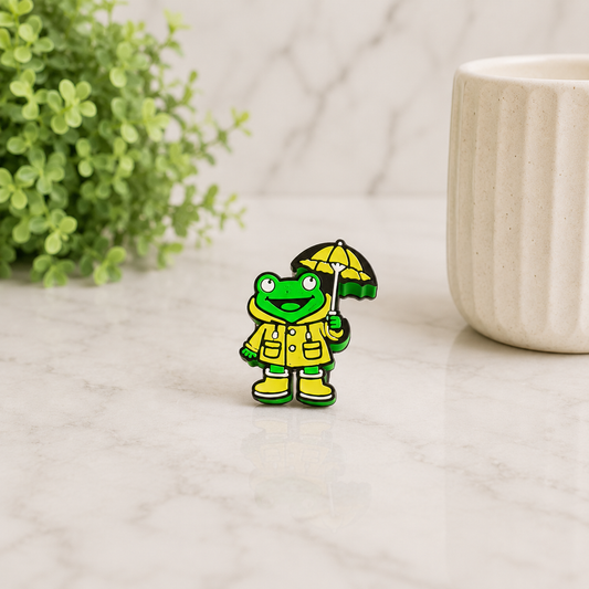 Rainy Day Frog | 3D Straw Topper ☔️