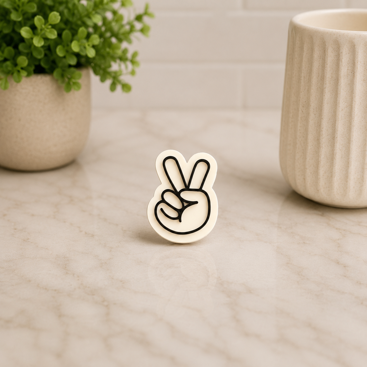 Peace Sign | 3D Printed Straw Topper
