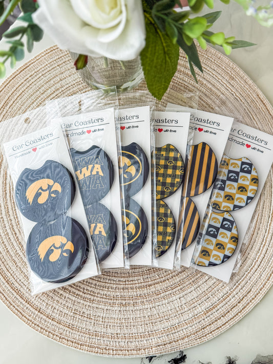 Iowa Hawkeyes Car Coaster