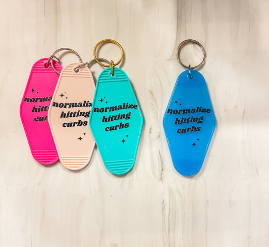 Normalize hitting curbs |Motel Keychains