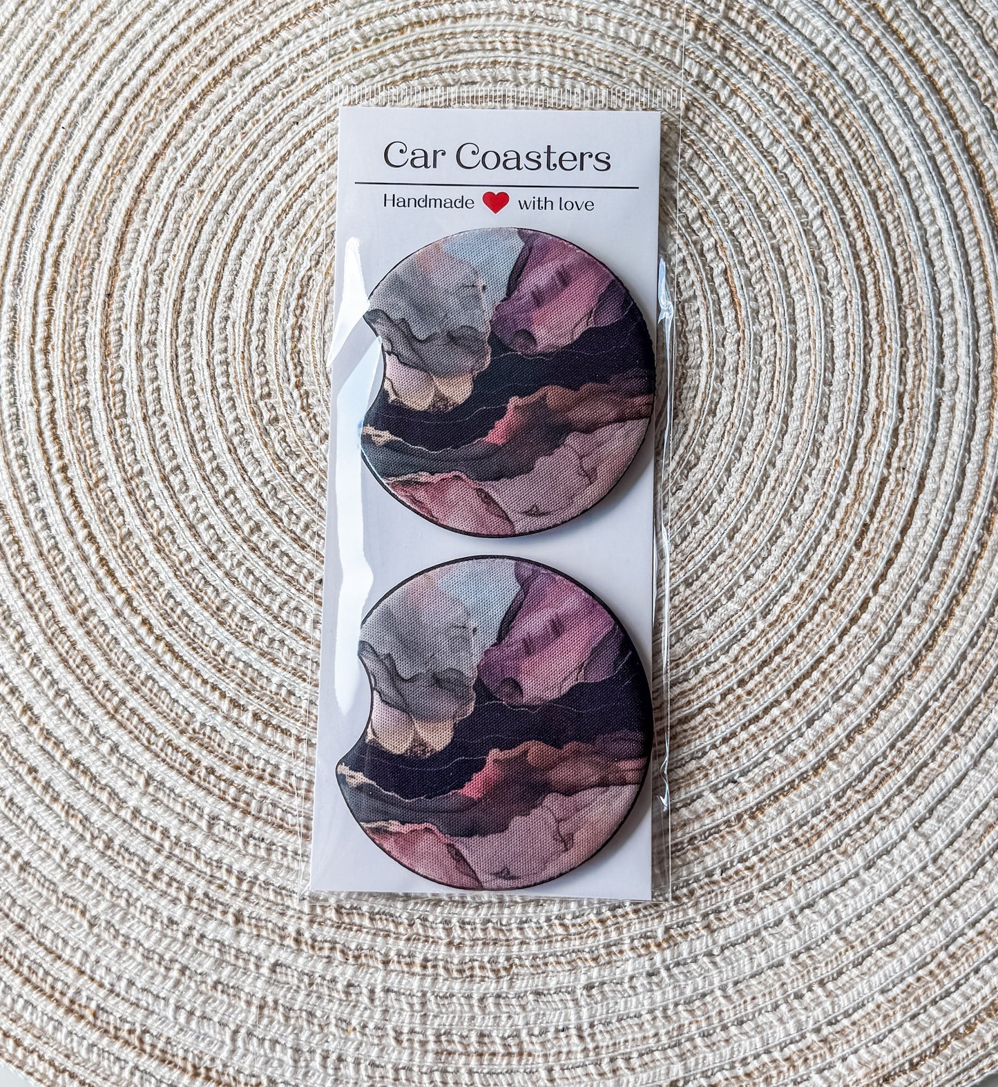 Dark Marble Car Coaster