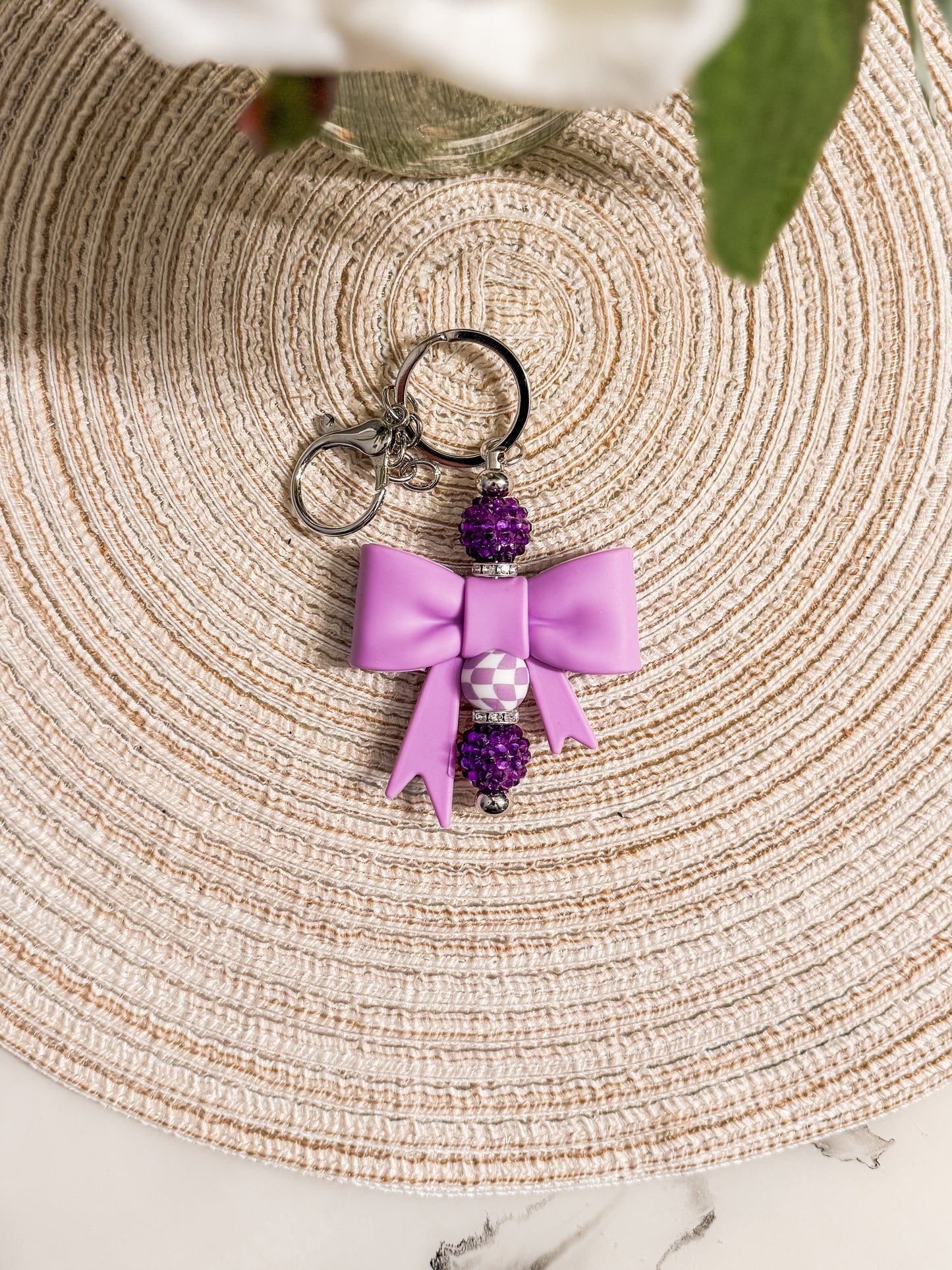 Blue Bow Keychain