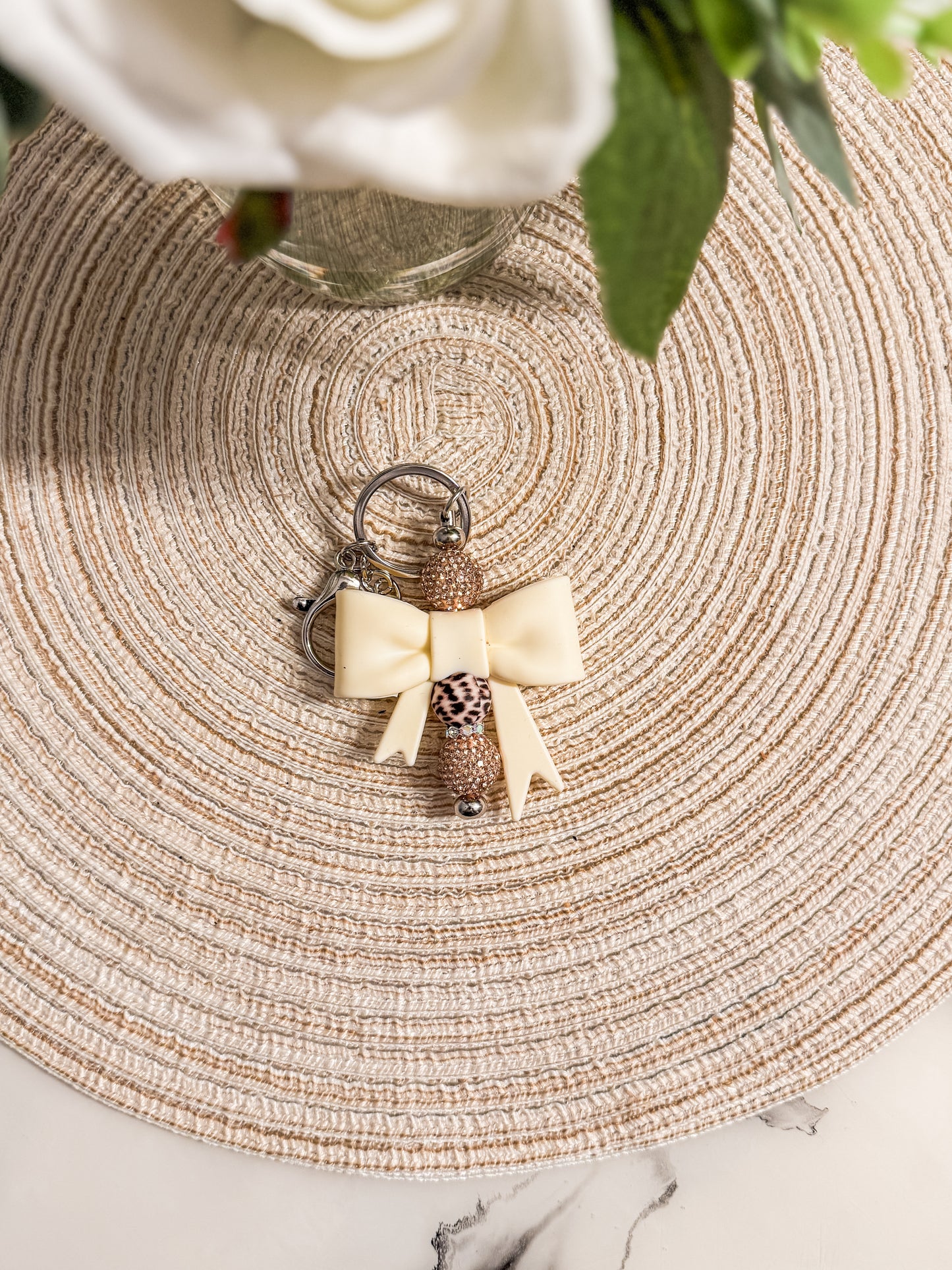 Blue Bow Keychain