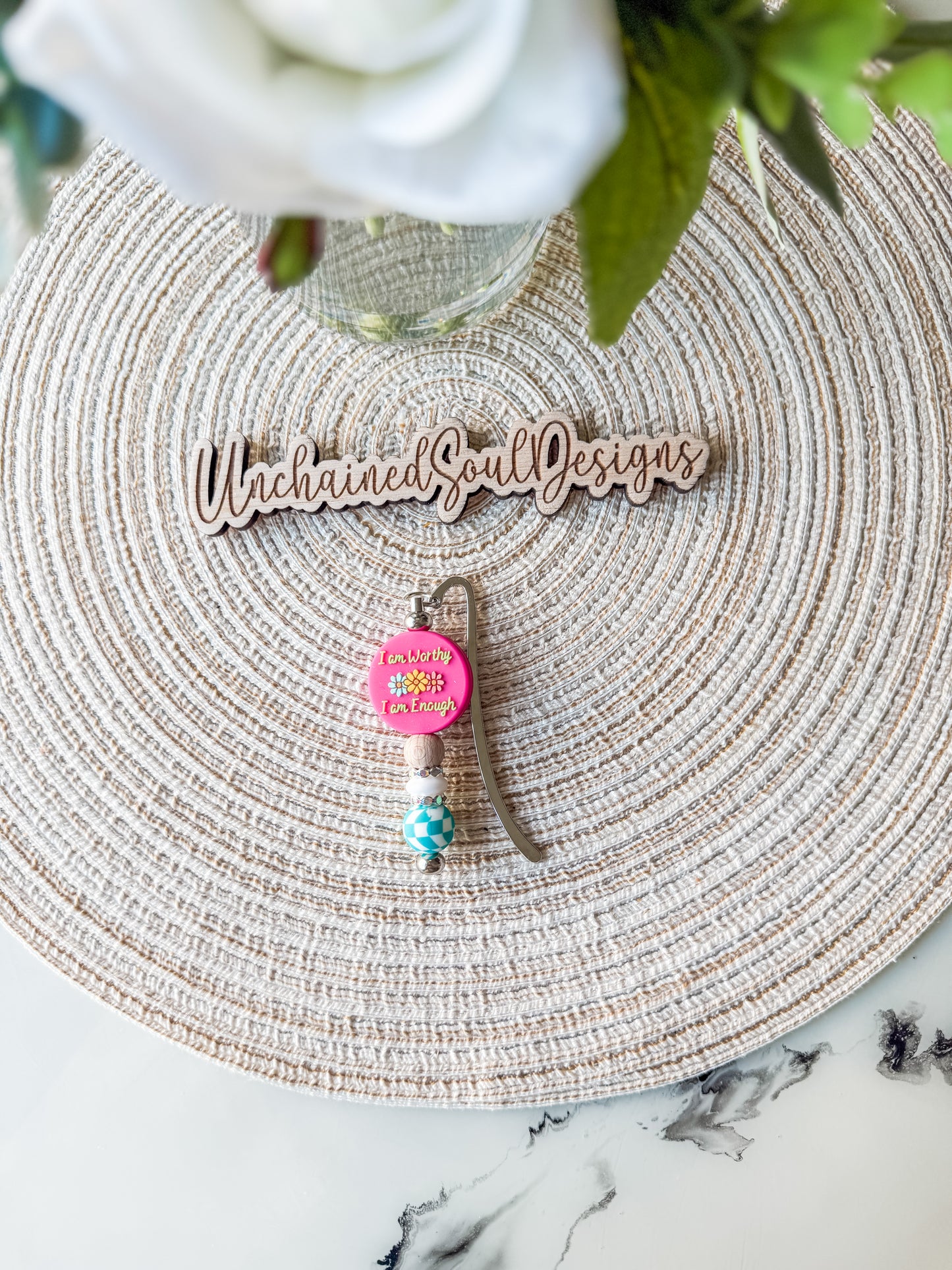 I am Worthy| Beaded Bookmark