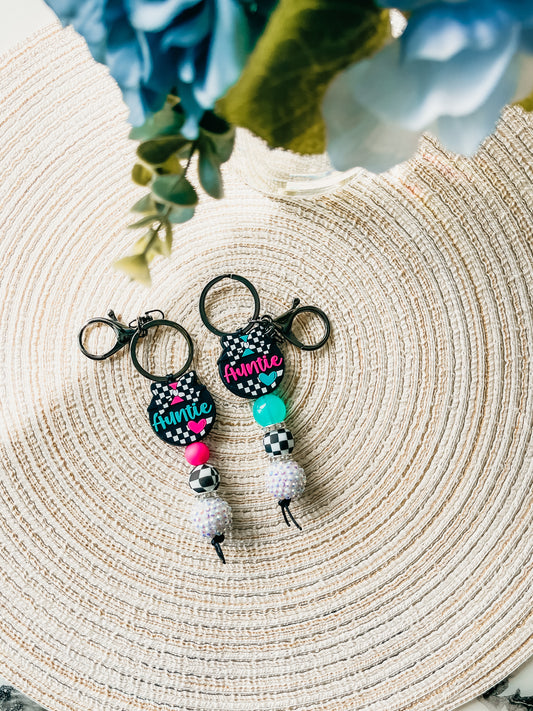 Auntie-Checkered| Keychain