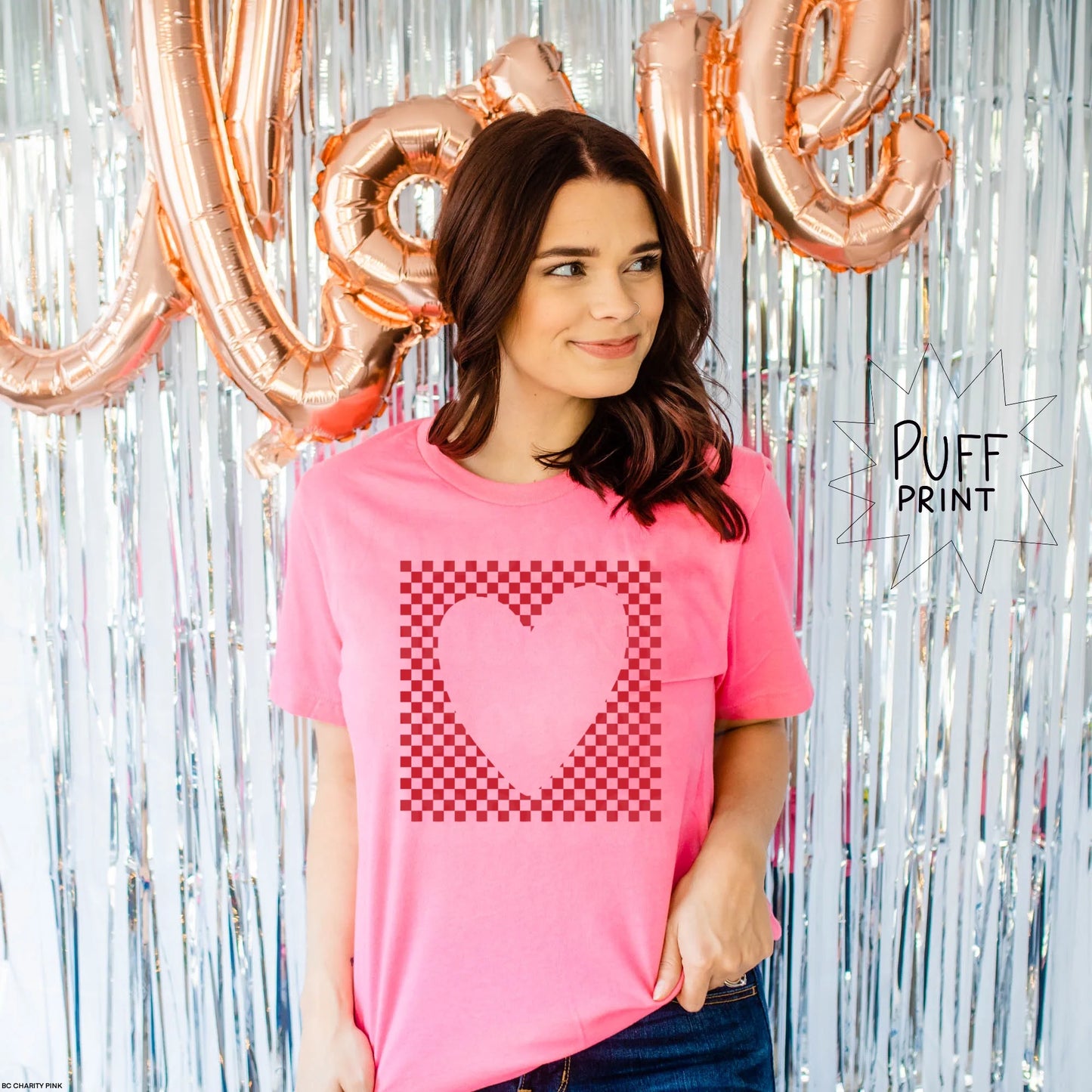 134| Heart [PUFF] Checkered