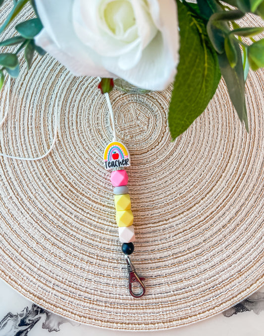 Teacher with pencil| Lanyard