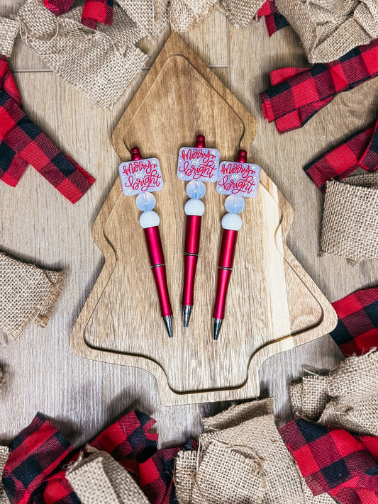 Merry And Bright (Red) Pen