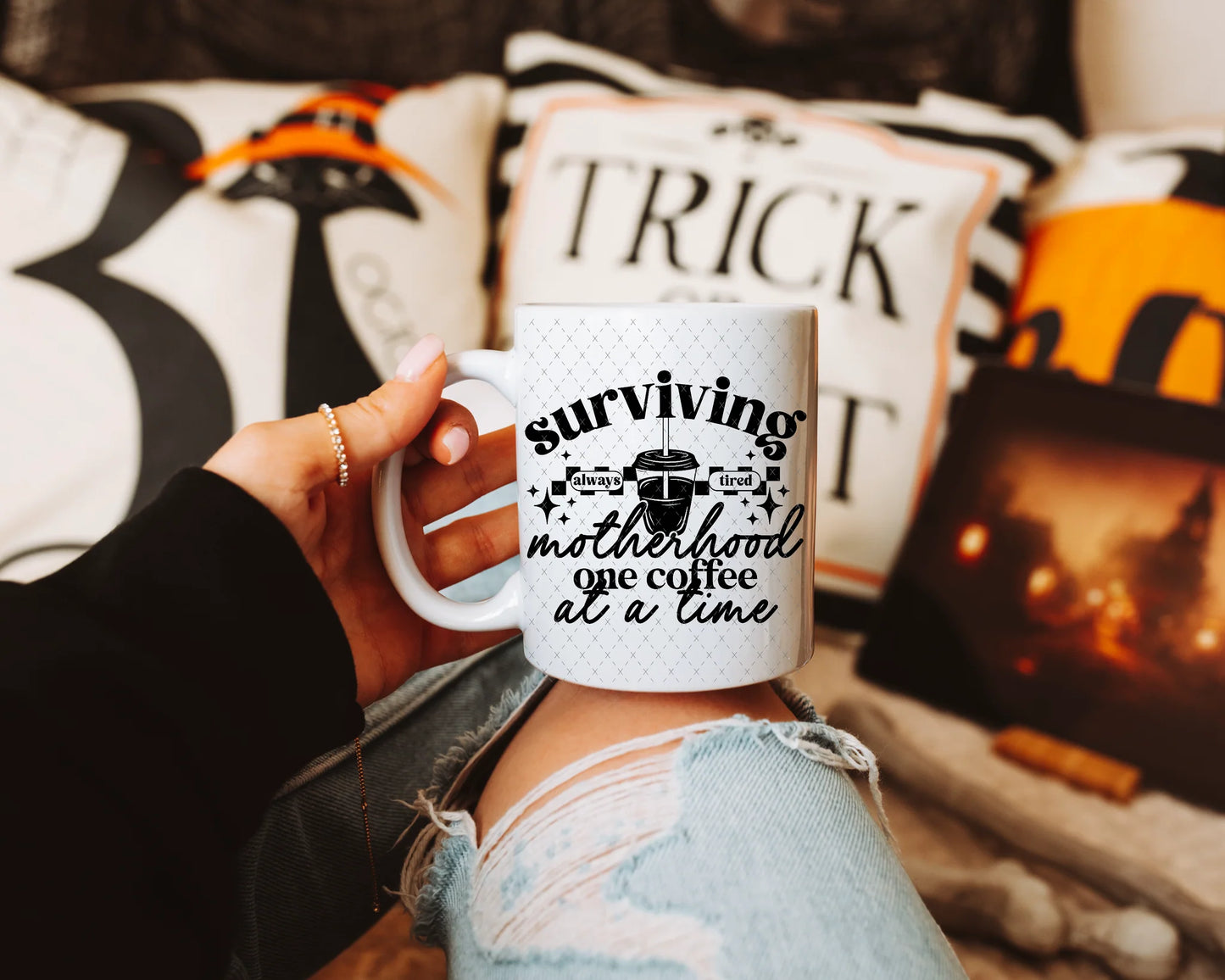 Surviving Motherhood One Coffee at a Time| Coffee Mug