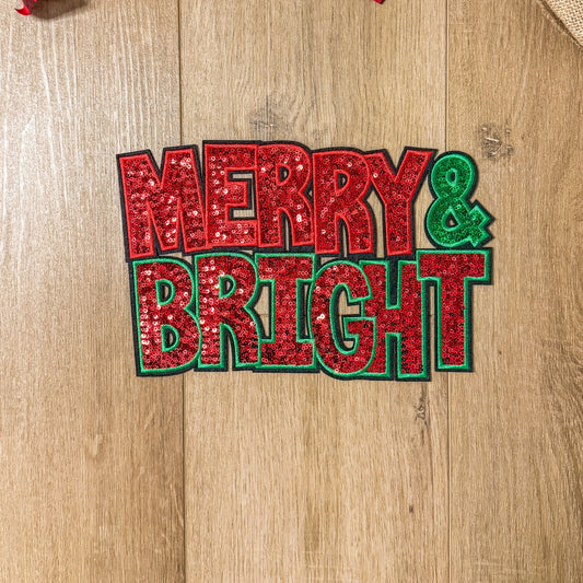 Merry & Bright Chenille Patch