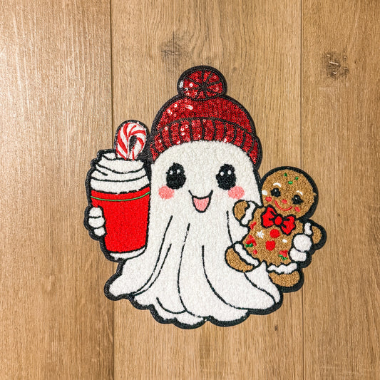 Christmas Ghost Chenille Patch
