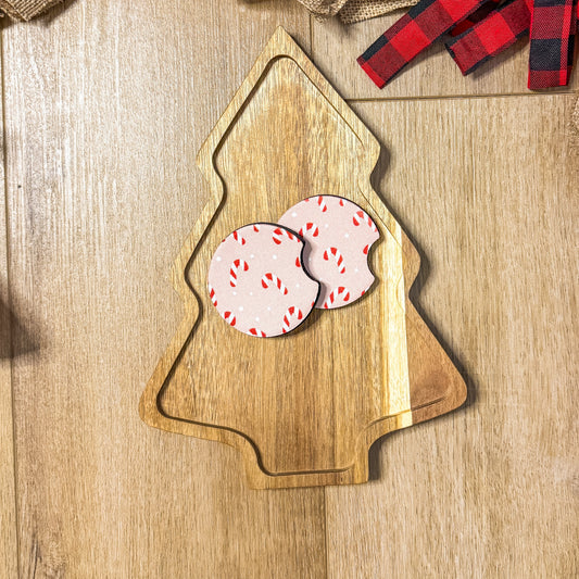 Christmas Candy Cane Car Coasters