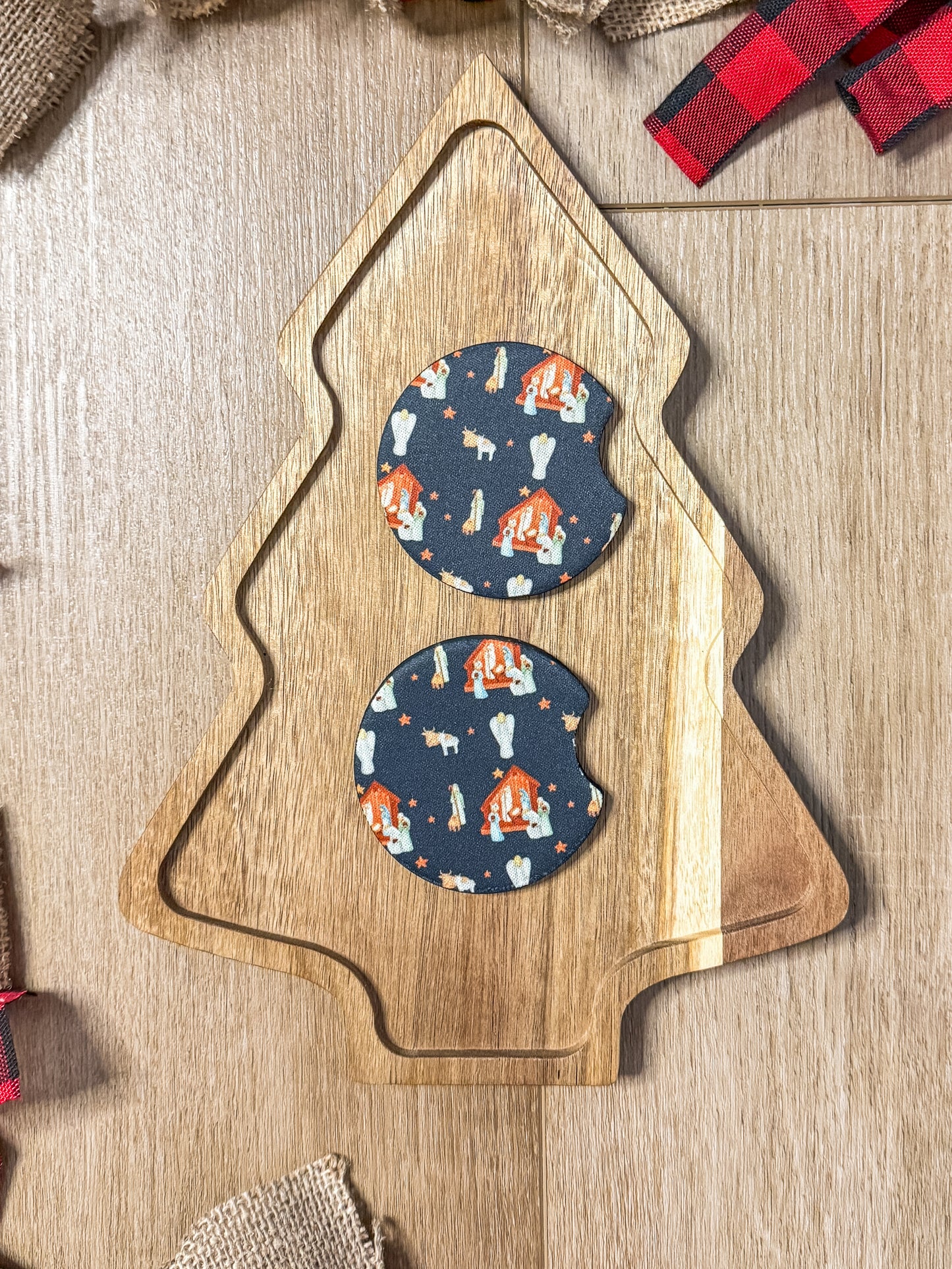 Christmas Nativity Car Coasters