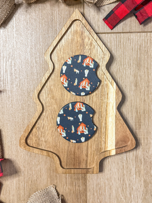 Christmas Nativity Car Coasters