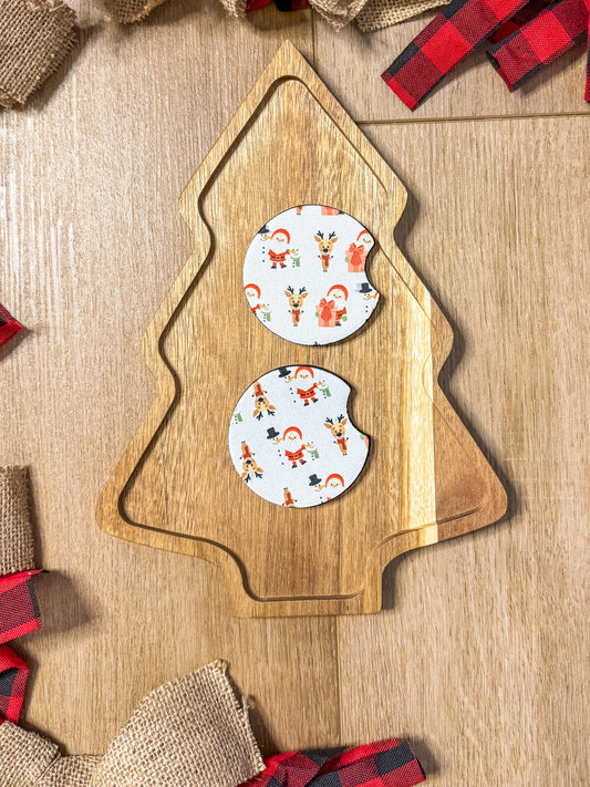 Santa and Friends Car Coasters