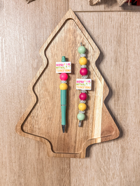 Maestra que Inspira Motiva Transforma| Pen + Cup Charm